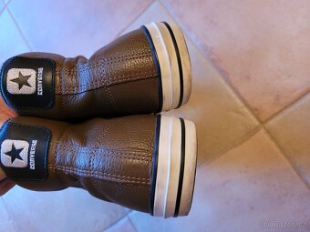 Pánské kožené boty Converse – hnědá barva - 7