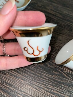 Značený čajový servis, porcelánový čínský drak - 7