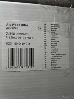 Zahradní slunečník Doppler 3x2m ALU WOOD - nový - 7