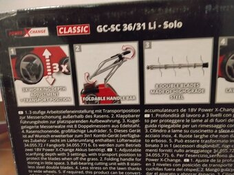 Einhell Power X-Change Aku vertikutátorGC-SC6/31LI-SOLO+2bat - 7