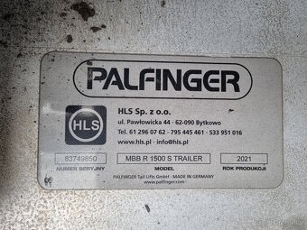 Hydraulické čelo Palfinger MBB R 1500 S trailer - 7