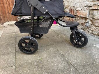 Kočár pro psa PawHut Quido černá + šedá - 7