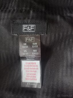 Pánský oblek F&F šedý melír - 7