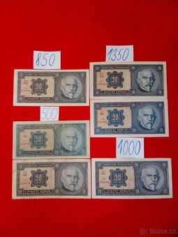 Československé bankovky třetí část ceny jsou za ks a na fotu - 7