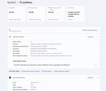 PC HP PRODESK, Intel i5, SSD disk, Win11Pro, SLEVA - 7