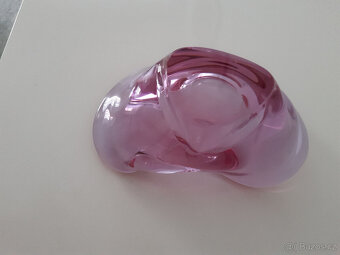 Nádherná menší miska z hutního skla, autor Miloslav Klinger - 7