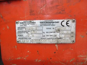 Prodám minibagr Kubota K008 - 7