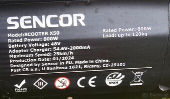 Elektrokoloběžka Sencor Scooter X50 OFF-ROAD - 7