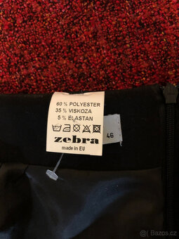 Společenská pouzdrová sukně s lurexovou výšivkou zn. Zebra - 7