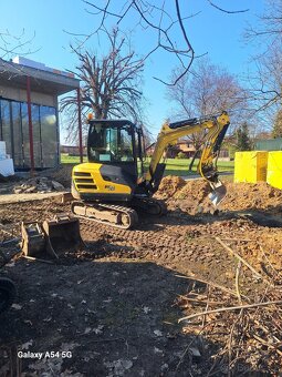 Výkopové práce minibagrem Yanmar, přeprava vozíkem 3t - 7
