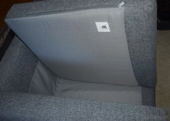 Křeslo IKEA KOARP potah Gunnared šedá, robustní a stabilní - 7