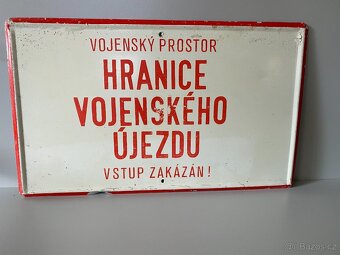 cedule hranice vojenského újezdu stará cedule hranice - 7