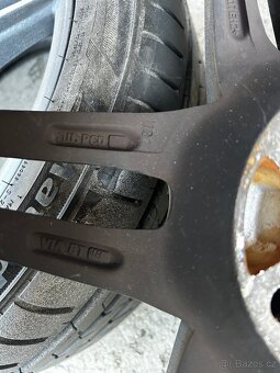 4x Alu kola 5x112 r17 +letní pneu - 7