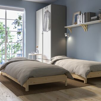 Stohovatelná postel IKEA UTÅKER 80x200 cm + příslušenství - 7