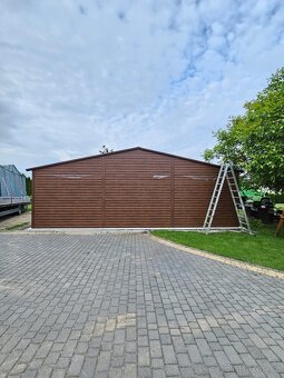 Plechová garáž 9x6m - 7
