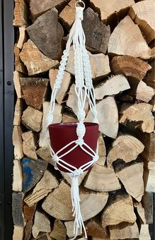 Závěsný květináč macramé - 7