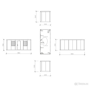 Obytný kontejner, stavební buňka, kancelář...skládací - 7