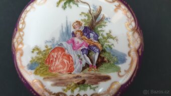 Starožitná porcelánová šperkovnice "Míšeňský Styl" - 7