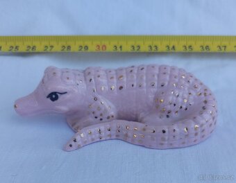 zvířátka z růžového porcelánu, figurky - 7