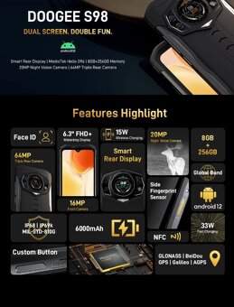 DOOGEE S98 odolný smartphone - 7