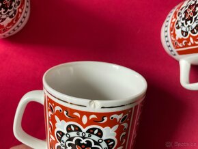 hrneček retro hrneček starý hrneček červený mandala - 7