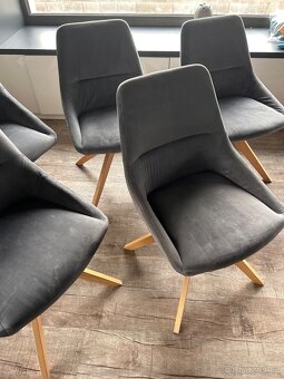 Jídelní kuchyňské čalouněné židle, křesla 8 kusů - 7