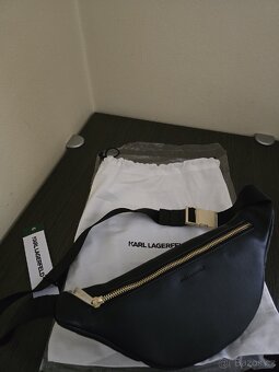 KARL LAGERFELD Ledvinka kožená KUILT BUMBAG - 7