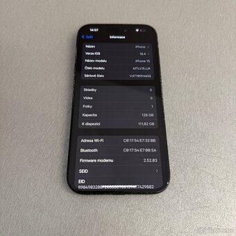 Černý iPhone 15 128GB, pěkný stav, 12 měsíců záruka - 7
