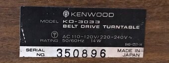 GRAMOFON KENWOOD KD-3033 ( 1976) VE DŘEVĚ ,PLNÝ AUTOMAT - 7