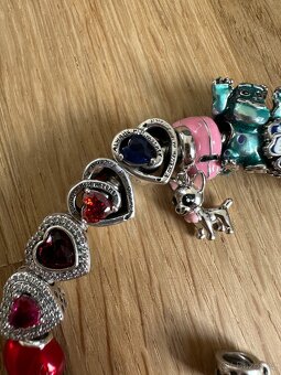 Červené srdce přívěsek na Pandora náramek - 7