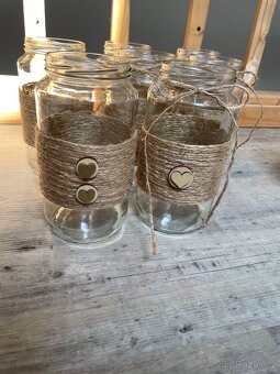 Svatební dekorace sklenice 0,7l - 7