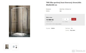 Prodám nový sprchový kout ELBA, čtvercový 90x90/200 cm - 7