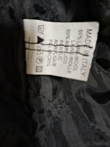 Dámský černofialový kabát vel. 36-38, zn. Made in Italy - 7