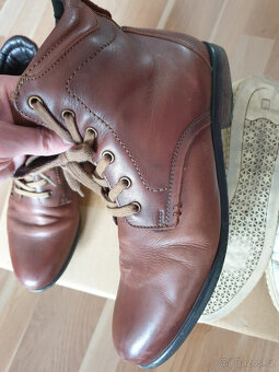 Dámské kožené kotníkové boty a sneakers tenisky 40/41 - 7