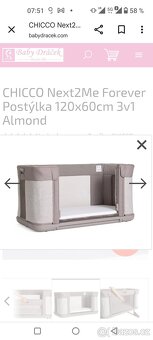 Dětská postýlka Chicco Next2Me Forever Almond - 7