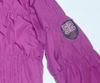 Fialová zimní prošívaná bunda, vel. 38, zn. C&A - 7