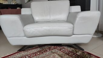 Kožená Italská sedací souprava + křesla - 7