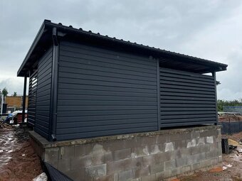Carport s úložným boxem, garážová stání 6,5×7 m - 7