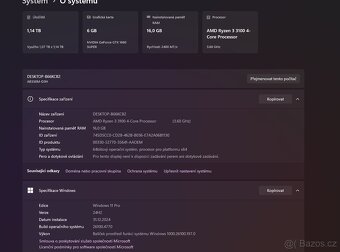 Herni PC - RYZEN 3 3100, 16GB RAM, GTX 1660 SUPER, WIN11 - 7