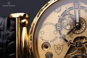 Jedinečné starožítné 8-denní hodinky HEBDOMAS 1910 - 7