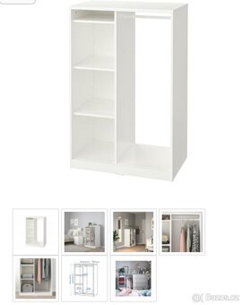 Nízká šatní skříň IKEA + věšák Ikea - 7