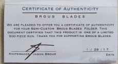 NŮŽ Brous Blades Razorback
Limited ed. - 7