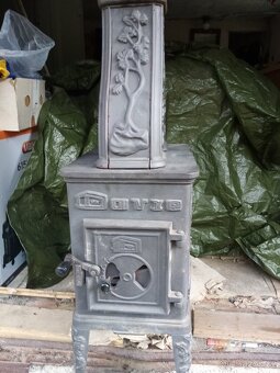 Starožitná litinová kamna Norské zn. Dovre - 7