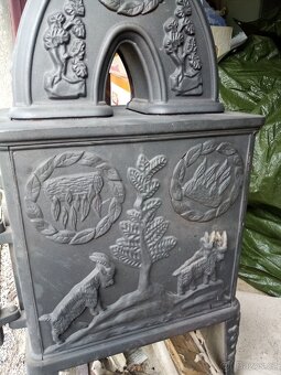 Starožitná litinová kamna Norské zn. Dovre - 7