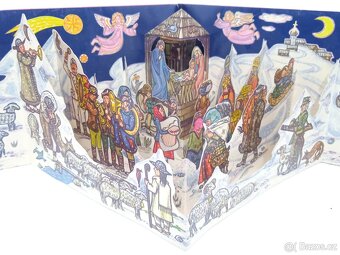 Retro velký vánoční betlém 3D - ČSSR - 7