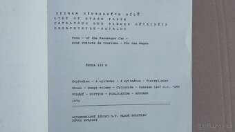 Seznam náhradních dílu na ŠKODA 110R, 110 R erko. - 7