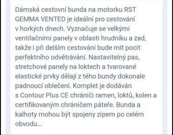 Dámská textilní bunda RST Gemma Vented vel. 36 - 7