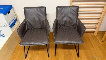 Čalouněné jídelní židle, křesla, 5ks, cena za všechny 500Kč - 7