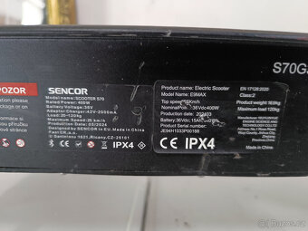 Elektrická koloběžka Sencor Scooter S70 - 7