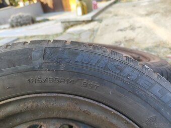 4x Disky + Zímní pneumatiky Michelin Alpin A3 185/65 R14 86T - 7